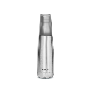 Milton Vertex Steel 500 Thermosteel Hot or Cold Water Bottle with Stainless Steel Tumbler, 500 ml, Silver