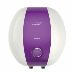 V-Guard Pebble Pro 10 L Steel inner tank with glass-lined AC (anti-corrosion) coating, White