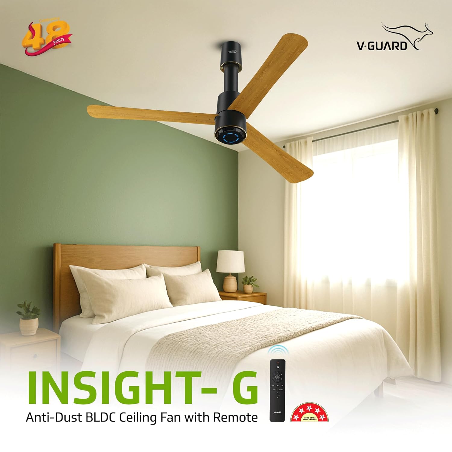 V-GUARD FAN INSIGH-G CHOCO BROWN GOLD1200MM 1