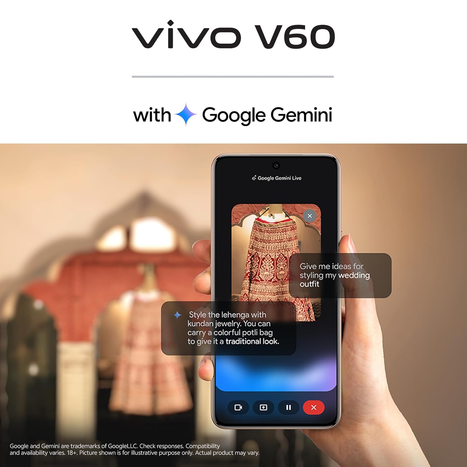 Vivo V60 5G (Mist Gray, 12GB RAM, 256GB Storage) 5