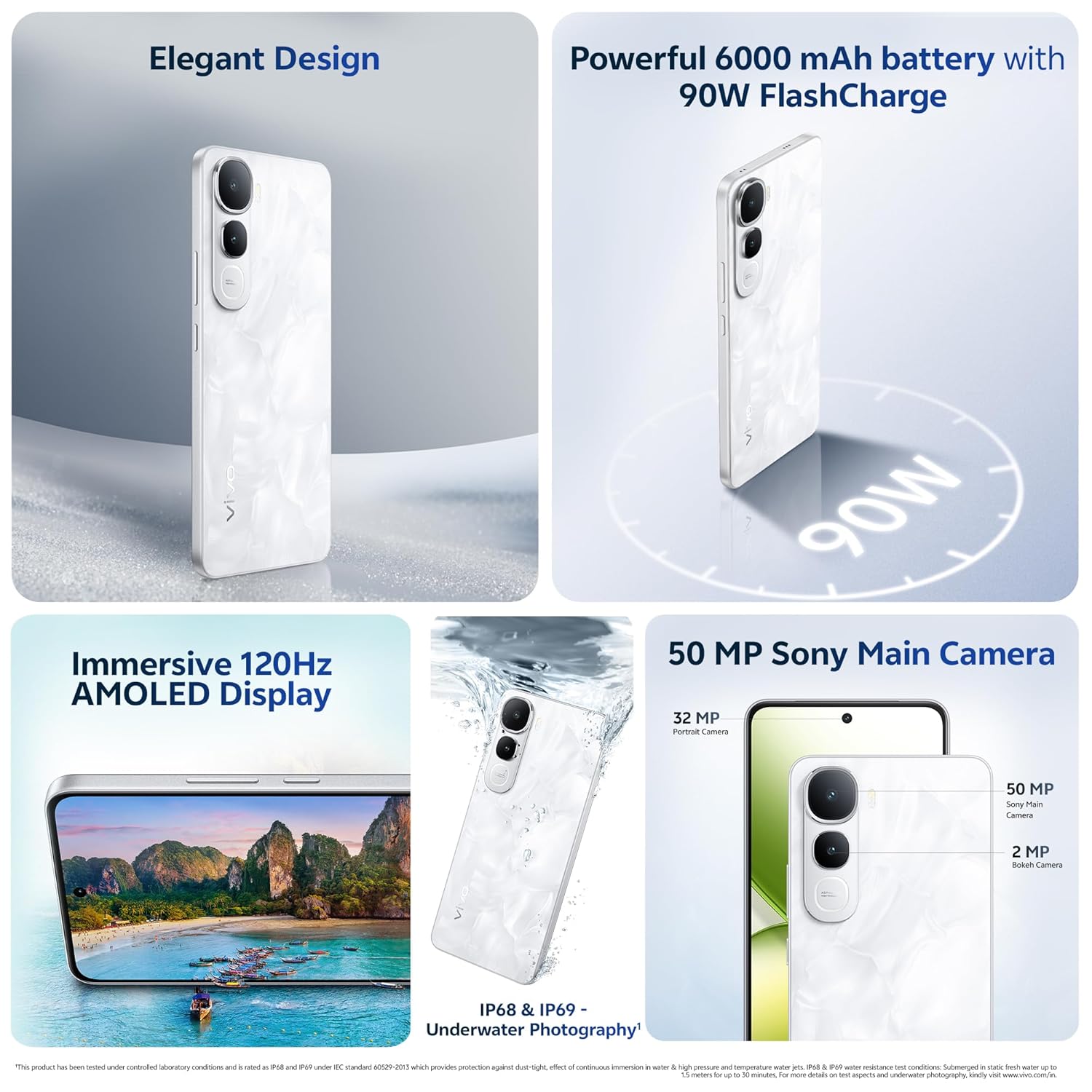 Vivo Y400 5G (Glam White, 8GB RAM, 128GB Storage) 1