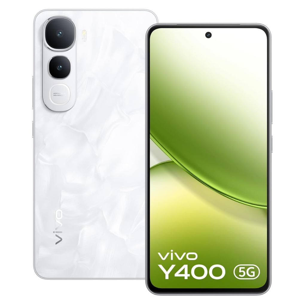 Vivo Y400 5G (Glam White, 8GB RAM, 128GB Storage)