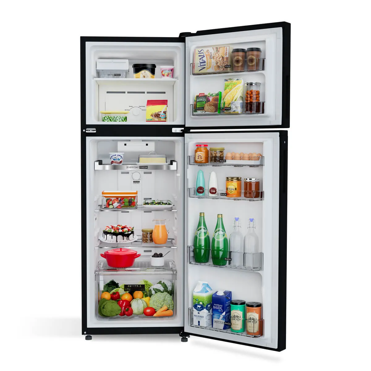 Whirlpool 235 L Frost Free Double Door 2 Star Refrigerator with Glass Door (Crystal Black, NEO 278GD PRM CRYSTAL BLACK 3