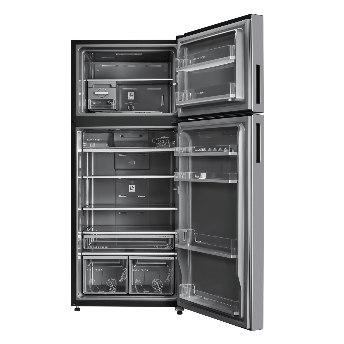 Whirlpool 411 Litre 2 Star Convertible Frost Free Double Door Refrigerator, Alpha Steel 1