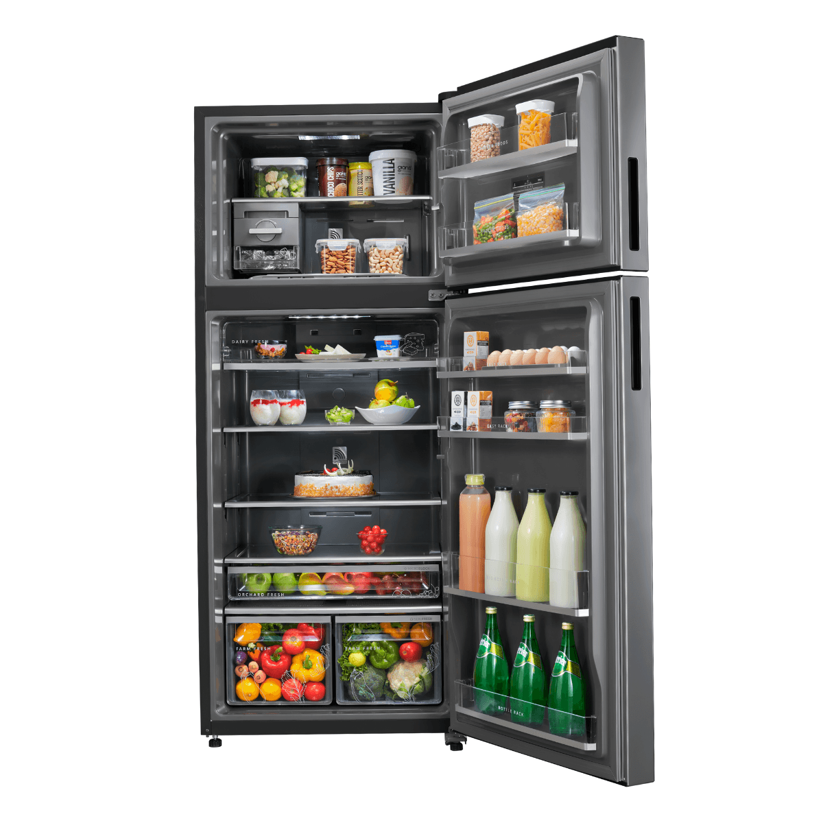 Whirlpool 411 Litre 2 Star Convertible Frost Free Double Door Refrigerator, Alpha Steel 3