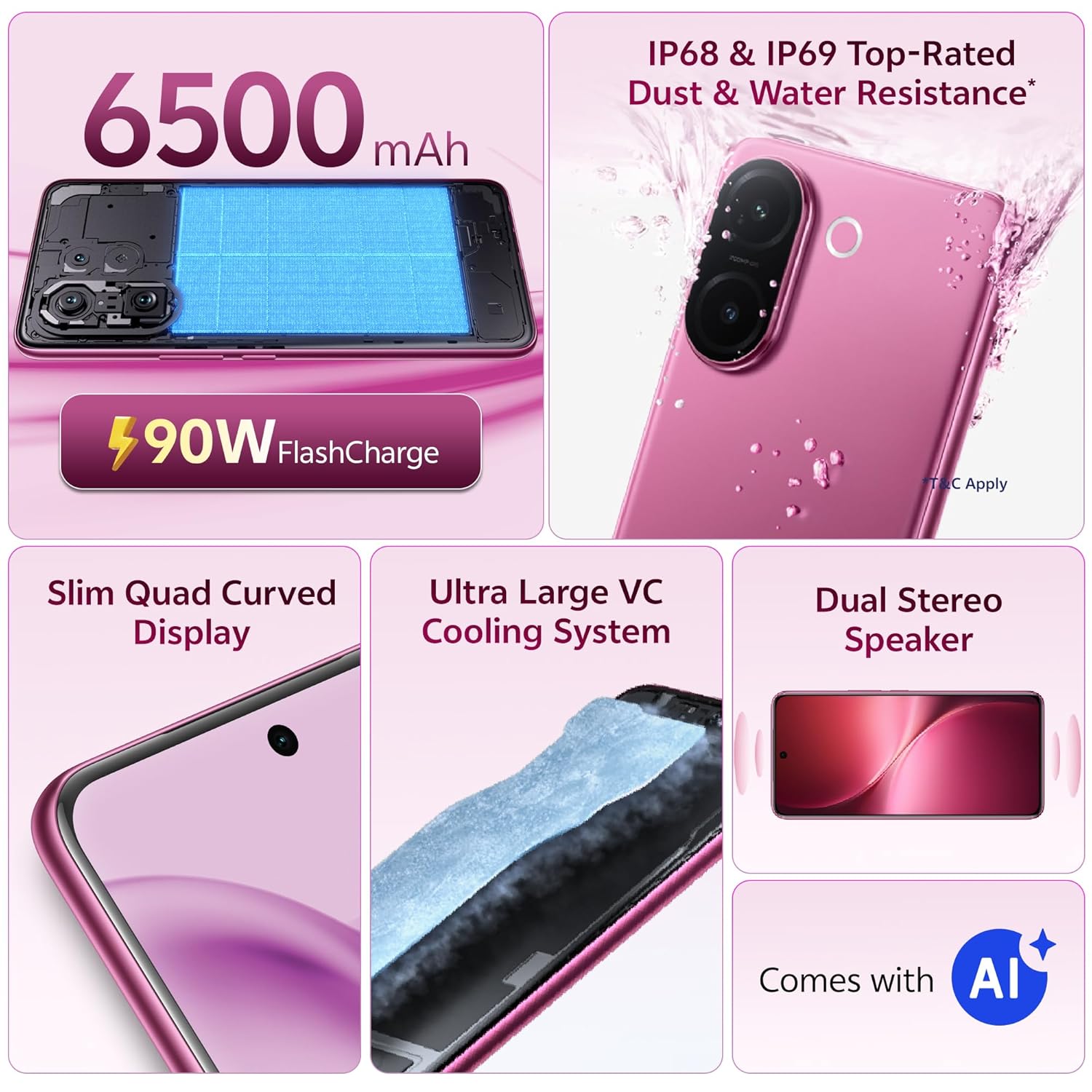 vivo V60e 5G (Elite Purple, 12GB RAM, 256GB Storage) 6