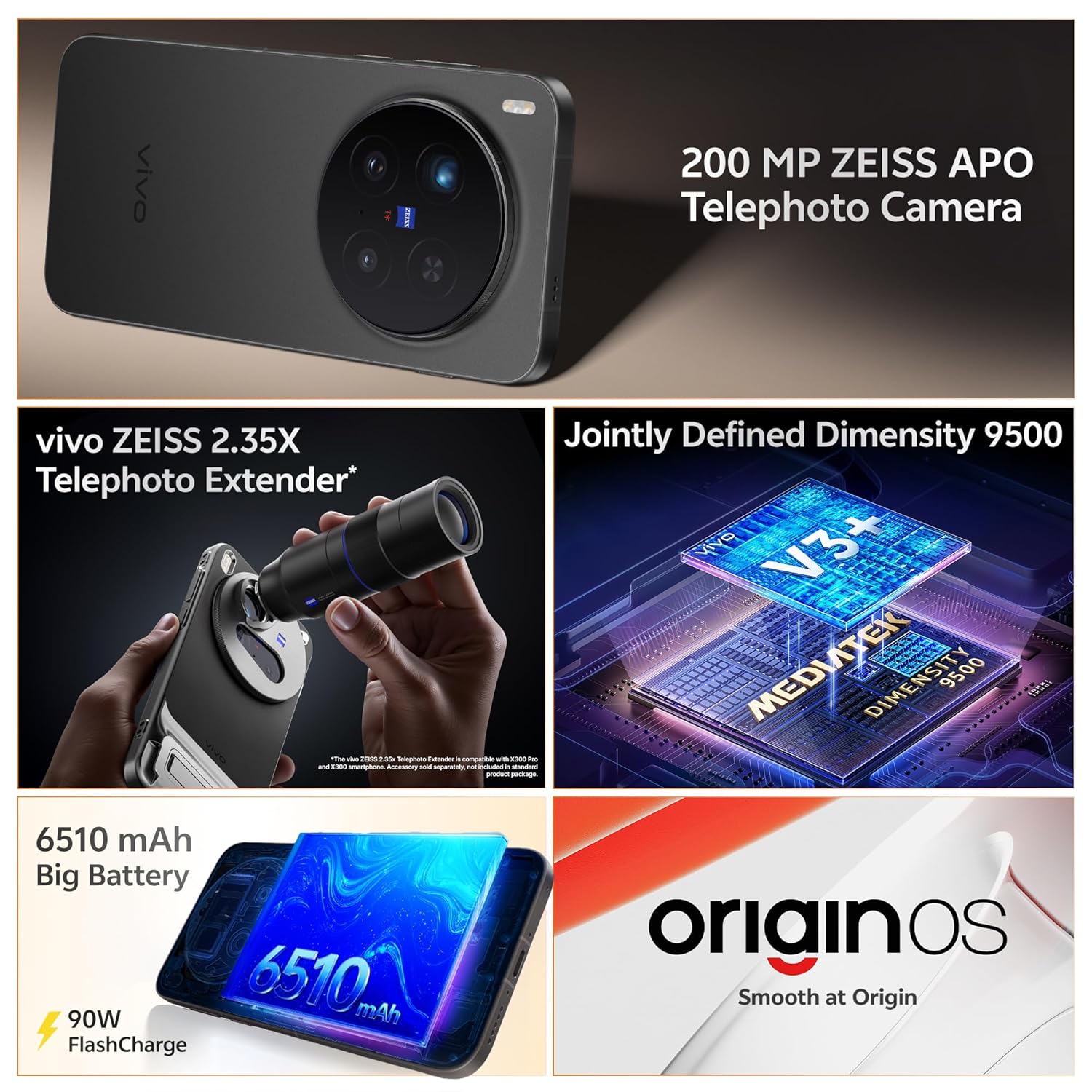 vivo X300 Pro 5G (Elite Black, 16GB RAM, 512GB Storage) 4