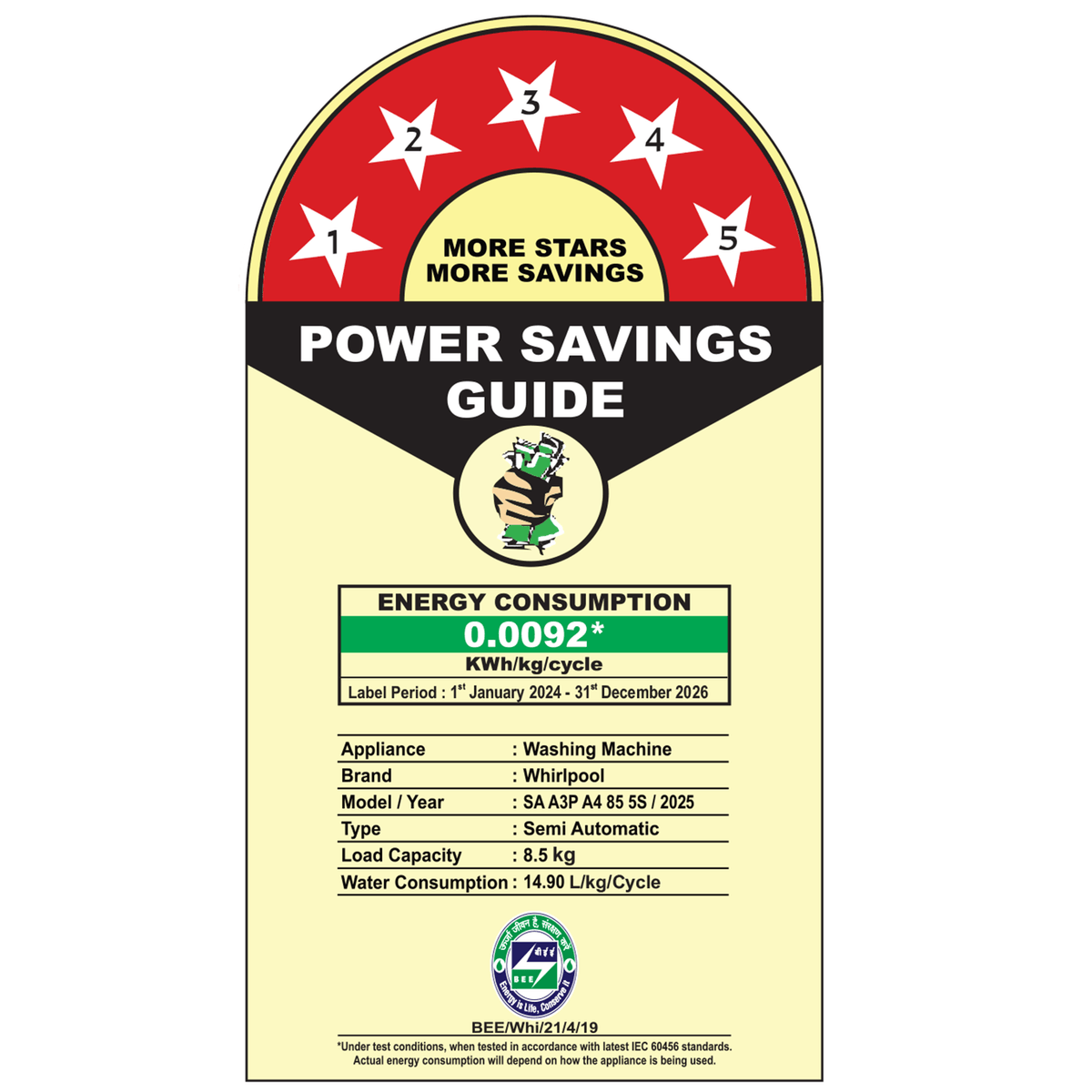 whirlpool 8.5 Kg Semi Automatic with Faster Drying - Ace Turbo Dry Xtraa 8