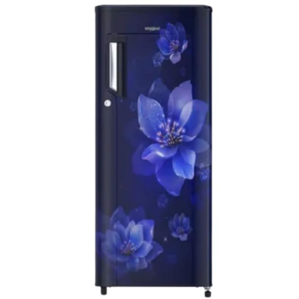 Whirlpool Single Door Refrigerator 192 Litres 3 Star Refrigerator with Toughened Glass 2 & Non Inverter, Large Space (Blue, 215 IMPC PRM 3S SAPPHIRE MULIA-Z)