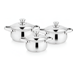 STEELCRAFT EURO COMBO COOKWARE SET OF 3PCS (EC-7038)
