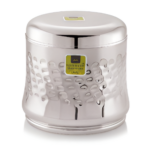 MIRROR LOTUS HAMMERED CONTAINER