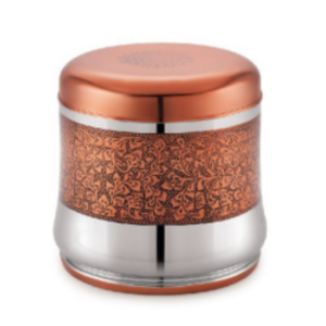 MIRROR LOTUS ORNATE PLUS ROSEGOLD CONTAINER