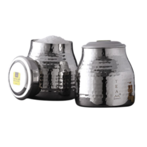 MIRROR PRIME TEA SUGAR HAMMERED  2PCS SET