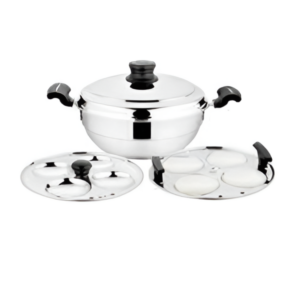 STEELCRAFT SB MULTI KADAI WITH 2 IDLI PLATE 4PCS MEDIUM (MKSB-7093)