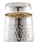 MIRROR CONICAL HAMMERED CONTAINER