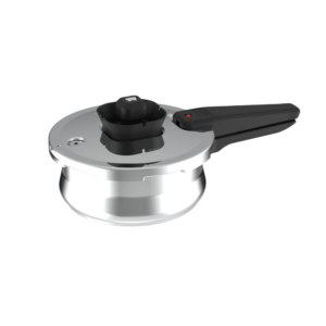 Butterfly Duo Curve SS 2L Pressure Cooker|Induction Base | Halo Crown Spill filter| | Patented Pressure Lock Handle(4th Level Safety) | Float mechanism powered Optimal Steam Cooking | 5 Years Warranty