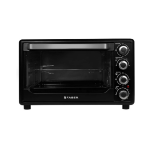 Faber 45L 2000W OTG | Bake, Toast, Roast, Grill | 4 Heating Functions, Upper & Lower Heating, Rottisserie, 360° Convection| Indicator Light, Auto Shut-Off, Ready Bell | Removable Crumb Tray | (Black)