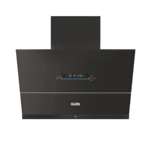 Glen 1600 m³/hr Auto Clean Vertical Glass Kitchen Chimney With 1 Year Comprehensive Warranty & 15 Year on Motor, BLDC Motor Filterless Motion Sensor Touch Controls (6074, Black)