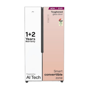 Godrej 600 L 3 Star, 1+2 Years Additional Warranty, Smart convertible Zones with Digital Touch Panel, Frost Free Inverter Side By Side Refrigerator(2025 Model, RS EONVELVET 646C RIT OP RS, Opera Rose)
