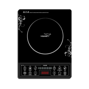 V Guard VIC 150 Induction Cooktop with Touch Panel, 2000W, 24 Hour Timer, Child Lock, 7 Cooking Functions, Black
