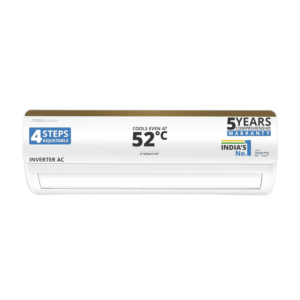 Voltas 185V Vertis Smart Elite Gold 1.5 ton 5 star inverter Split AC|5-IN-1 Adjustable mode|Energy Efficient|Wifi Enabled|High ambient Cooling-cools even at 52°C|Anti dust filter|Copper Coil|White