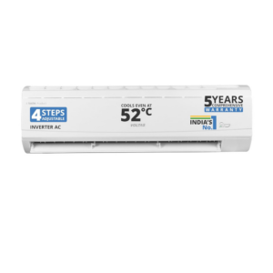 Voltas 245V Vectra Plus 2 ton 5 star inverter Split AC|4-IN-1 Adjustable mode| Energy Efficient|High ambient Cooling-cools even at 52°C|Anti dust filter with Anti-microbial coating| Copper Coil|White