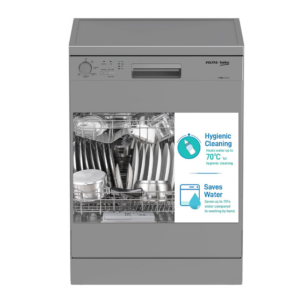 Voltas Beko 14 Place Settings Dishwasher (DF14S3, Silver)