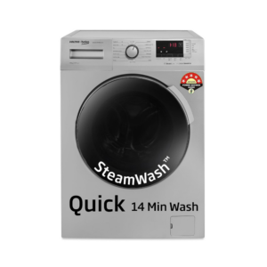 Voltas Beko, A Tata Product 8 Kg 5 Star Inverter Quick wash Fully-Automatic Front Loading Washing Machine (WFL8012B7JVBKA/GXV, Grey, In buit Heater/Hygiene steam)