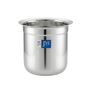 JVL Classicware Stainless Steel Gunj Multi-Purpose Storage; Serving Container with Spill-Free Pouring, Mirror Finish, Ideal Vessel for Milk, Rasam, Juices, Snacks & Cooked Food