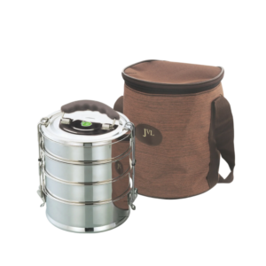 JVL Round Travelling Set With Bag (4 Tier)