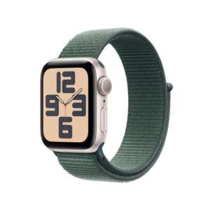 Apple Watch SE (2nd Gen, 2023) [GPS 40mm,44mm] Smartwatch with Starlight Aluminum Case with Lake Green Sport Loop. Fitness & Sleep Tracker, Crash Detection, Heart Rate Monitor, Retina Display